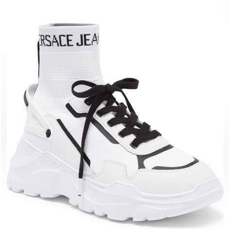 high top sock sneaker versace jeans|high top Versace sneakers men.